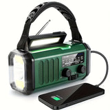 All-in-One Emergency Radio with Flashlight, Solar Panel, USB Charger, and NOAA Weather Access – Compact Survival Device