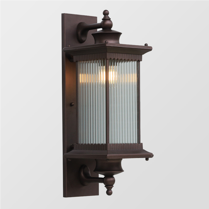 Vintage Black Outdoor Wall Lantern - Classic Rectangular Design for Gardens