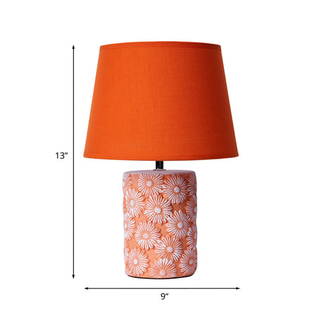 SunBloom – Orange Tapered Table Lamp