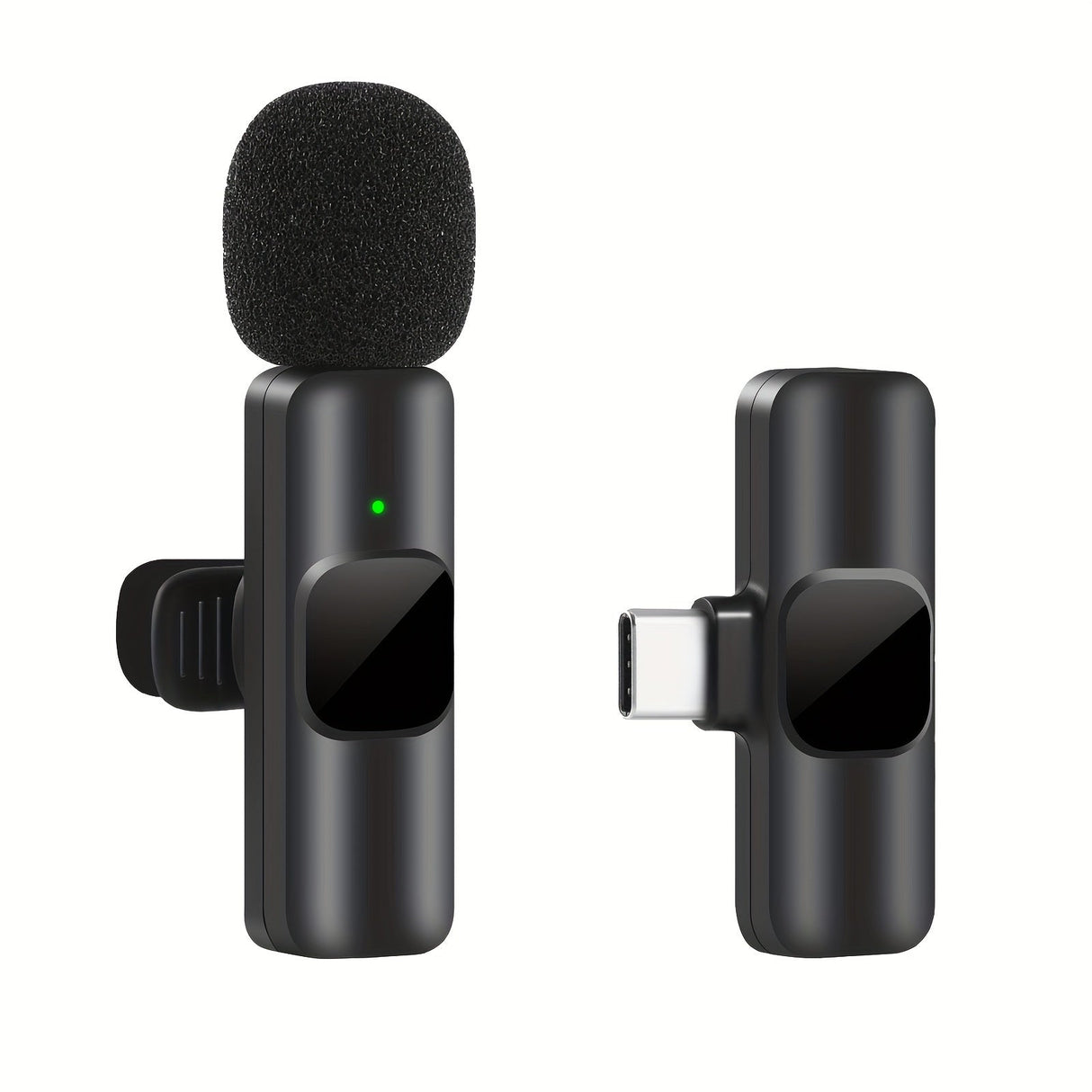 Wireless Lavalier Microphone for Video Recording and Live Streaming – Compact Design with High Sound Quality and USB-C Connection