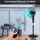 Adjustable Height Floor Fan – 16-Inch Oscillating Stand with Low-Noise Operation | Custom Cool | For Living Room & Workspace Use