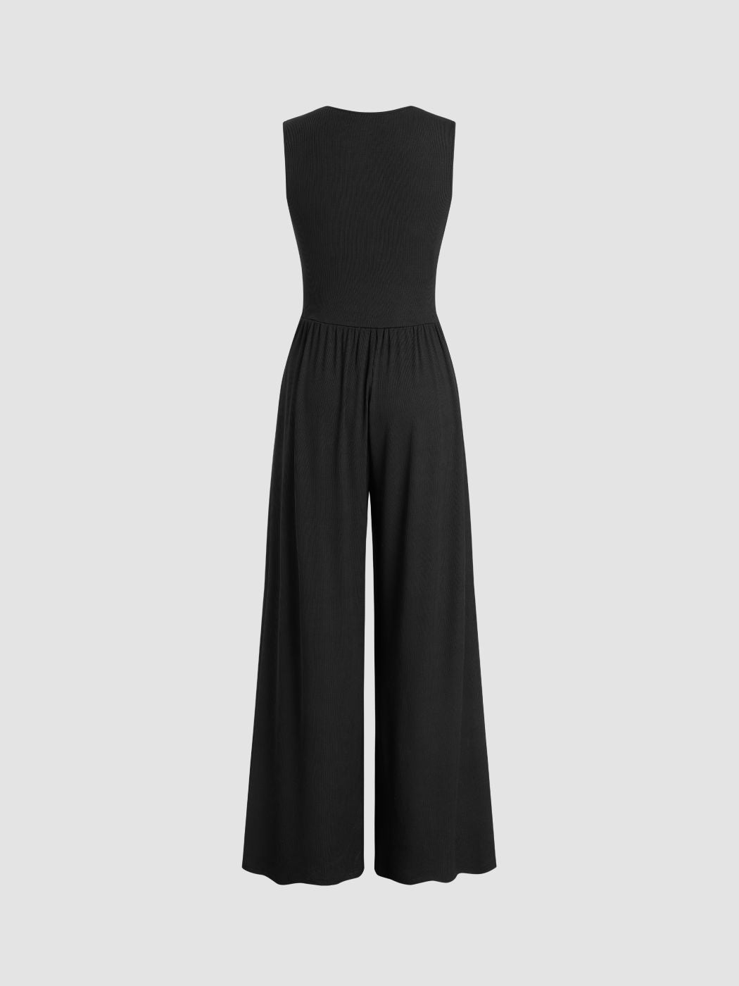 VogueStride - Elegant Wide-Leg Jumpsuit for Sophisticated Occasions