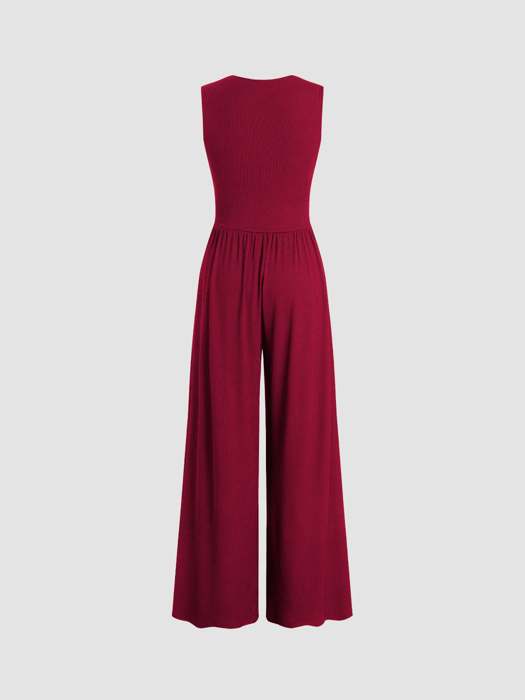 VogueStride - Elegant Wide-Leg Jumpsuit for Sophisticated Occasions