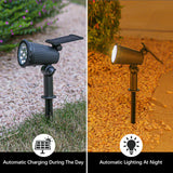 Solar Powered Garden Spotlight - 9 Color LED Solar Spike Lights for Outdoor Security