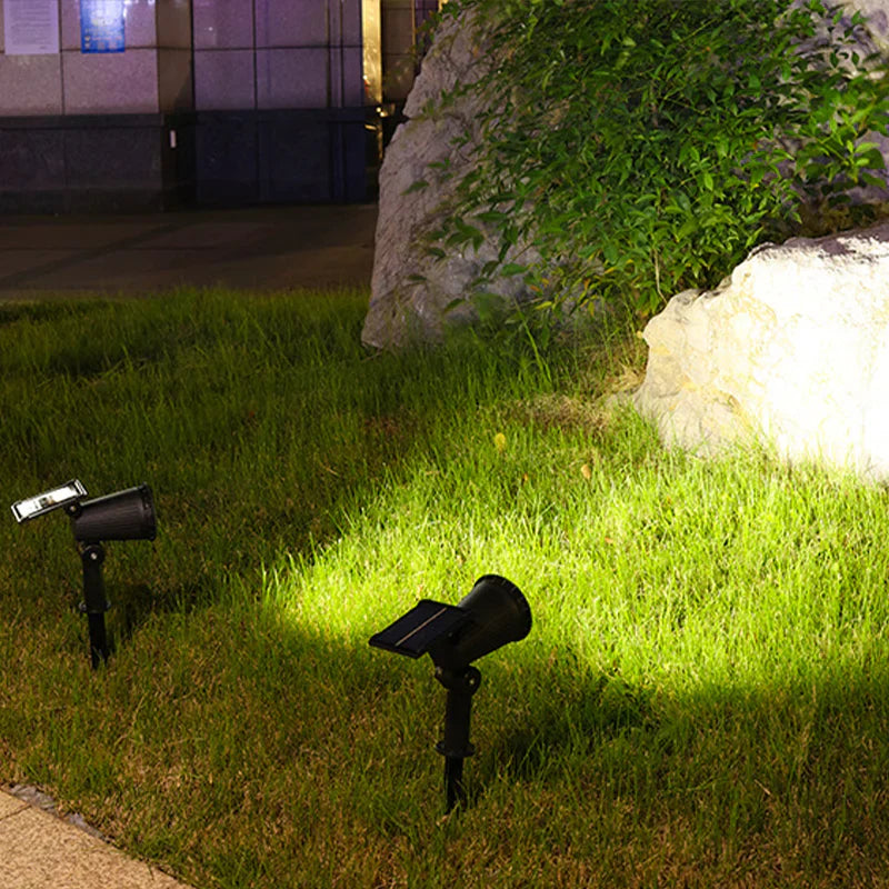 Solar Powered Garden Spotlight - 9 Color LED Solar Spike Lights for Outdoor Security