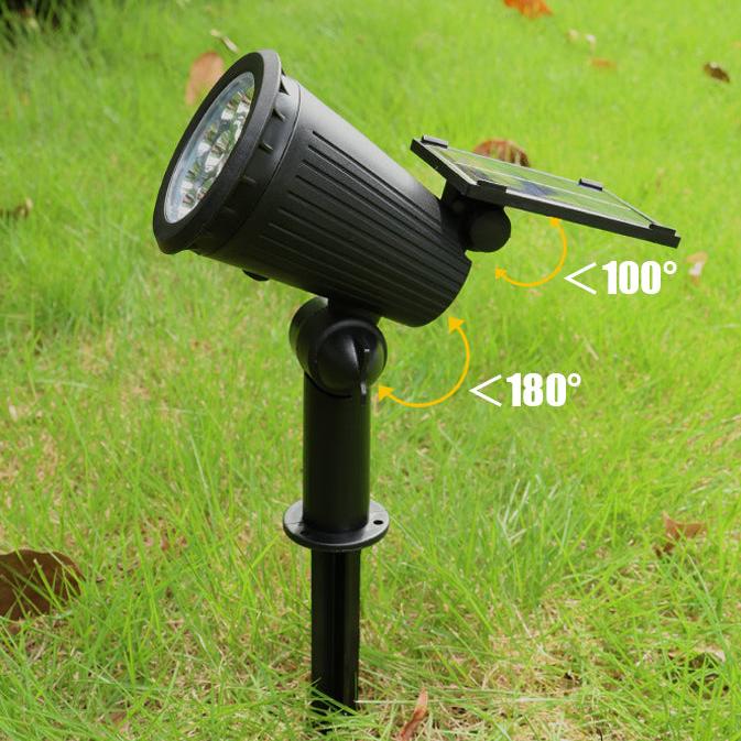 Solar Powered Garden Spotlight - 9 Color LED Solar Spike Lights for Outdoor Security