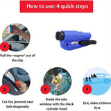 Compact Emergency Safety Hammer with Ergonomic Handle – Window Breaker for Quick Escape in Car, Available in Multiple Colors