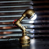 SteamGlow – Brass Robot Lamp with Rotating Switch