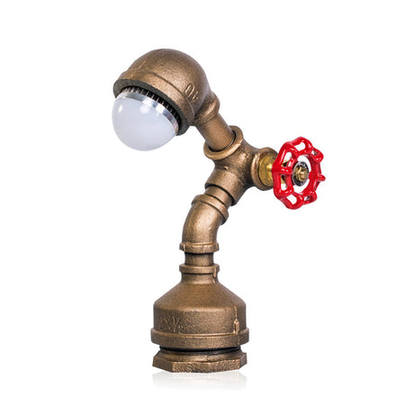 SteamGlow – Brass Robot Lamp with Rotating Switch