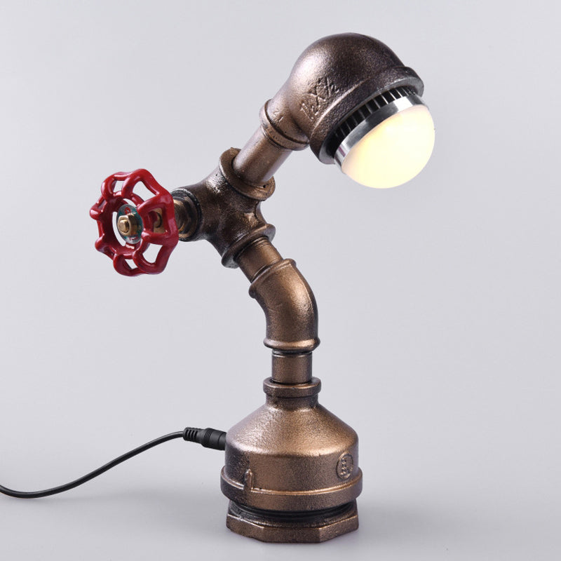 SteamGlow – Brass Robot Lamp with Rotating Switch