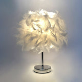 VelvetGlow - Feather Globe Accent Lamp