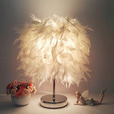 VelvetGlow - Feather Globe Accent Lamp