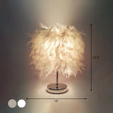VelvetGlow - Feather Globe Accent Lamp