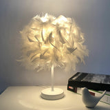 VelvetGlow - Feather Globe Accent Lamp