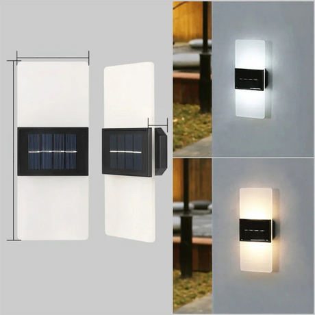 Solar Garden Lights - Modern Weather-Resistant Outdoor Wall Lamp
