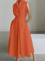 Womens Midi Dress with Chic A-Line Design & Comfortable Fit