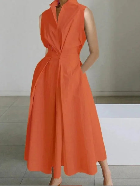 Womens Midi Dress with Chic A-Line Design & Comfortable Fit
