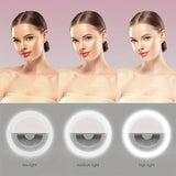 LED Selfie Ring Light with Rechargeable Battery – Perfect Circle Light for Makeup and Photography, Compatible with Phones and Computers