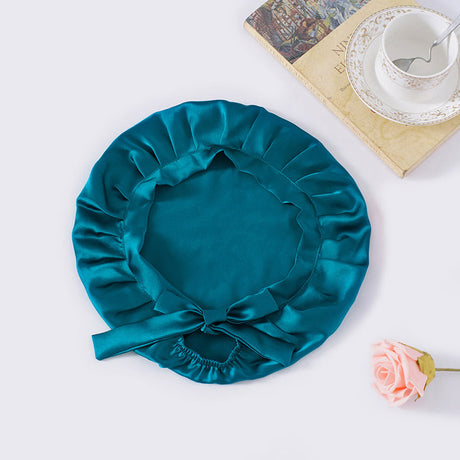 SilkCrown - Classic Silk Sleep Cap with Ribbon