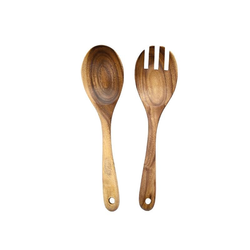 WoodenToss - Rustic Salad Serving Utensils (2-Piece)
