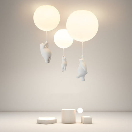 SkyLoom - Bear and Balloon Pendant Light for Kids