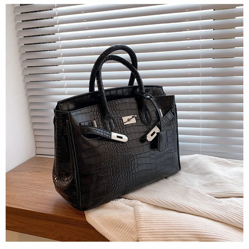 Vivienne | Stone-Texture PU Leather Tote & Crossbody – Spacious Adjustable Shoulder Bag | 2025 Style | For Women’s Commute Essentials