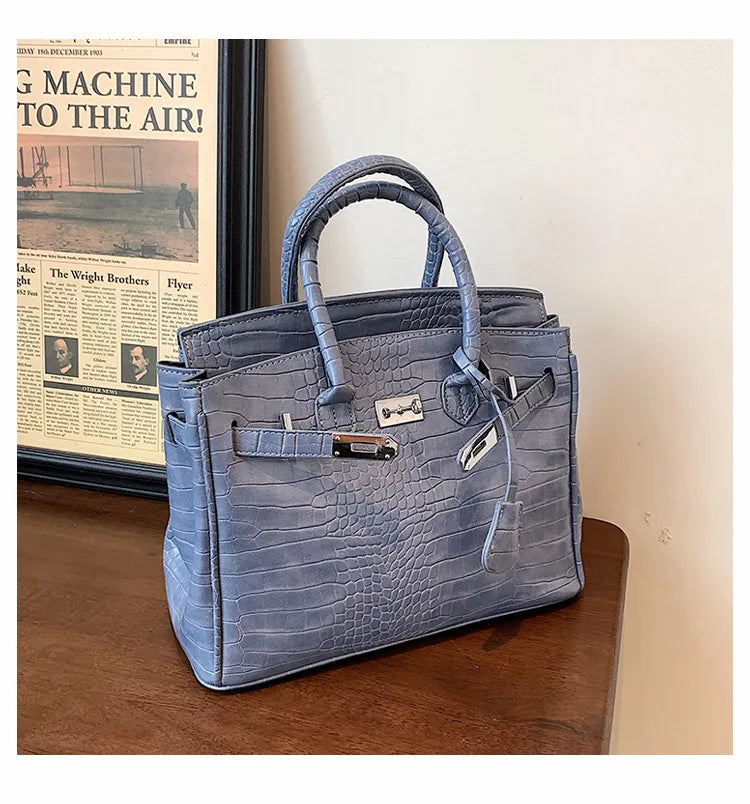 Vivienne | Stone-Texture PU Leather Tote & Crossbody – Spacious Adjustable Shoulder Bag | 2025 Style | For Women’s Commute Essentials