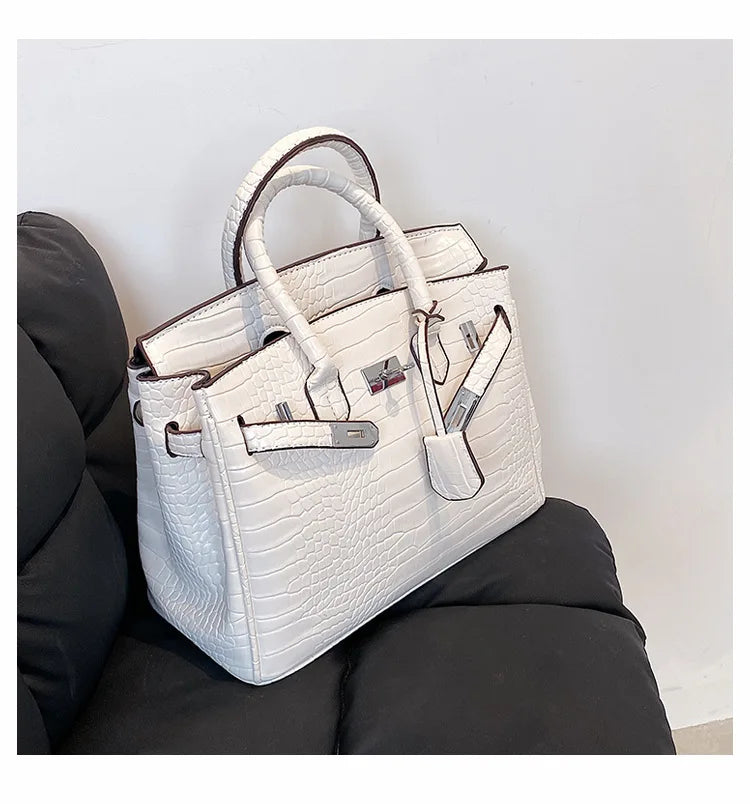 Vivienne | Stone-Texture PU Leather Tote & Crossbody – Spacious Adjustable Shoulder Bag | 2025 Style | For Women’s Commute Essentials