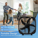 20-Inch Box Floor Fan – Portable Cooling Unit with 3 Speed Settings & Easy Knob Control | Strong Airflow | For Home, Garage & Office Use