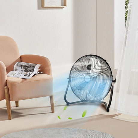 20-Inch High-Speed Floor Fan – Durable Metal Design with 3 Wind Modes | Strong Performance | For Indoor Ventilation & Heat Relief