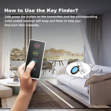 4-in-1 Key Finder with LED Flash and Color-Coded Receivers – Compact Key Locator for Keys, Remotes, and More