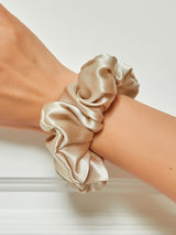 VelvetSilk - Midnight Silk Hair Scrunchies (3.5 cm)