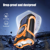 All-in-One Emergency Radio with Hand Crank, Solar Panel, Flashlight & USB Charger – Ideal for Camping and Outdoor Use