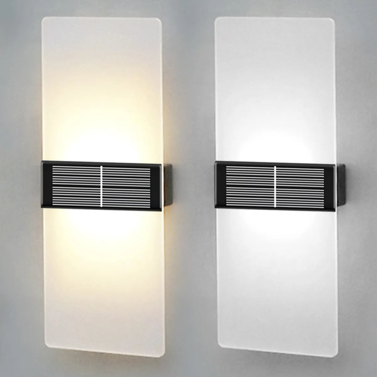Solar Garden Lights - Modern Weather-Resistant Outdoor Wall Lamp