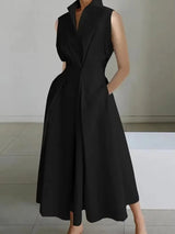 Womens Midi Dress with Chic A-Line Design & Comfortable Fit