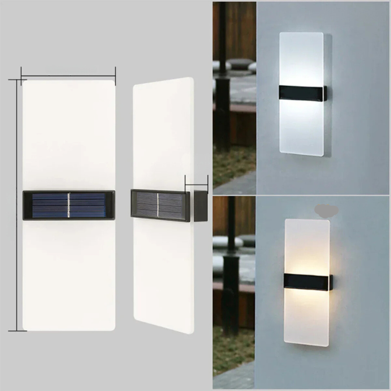 Solar Garden Lights - Modern Weather-Resistant Outdoor Wall Lamp