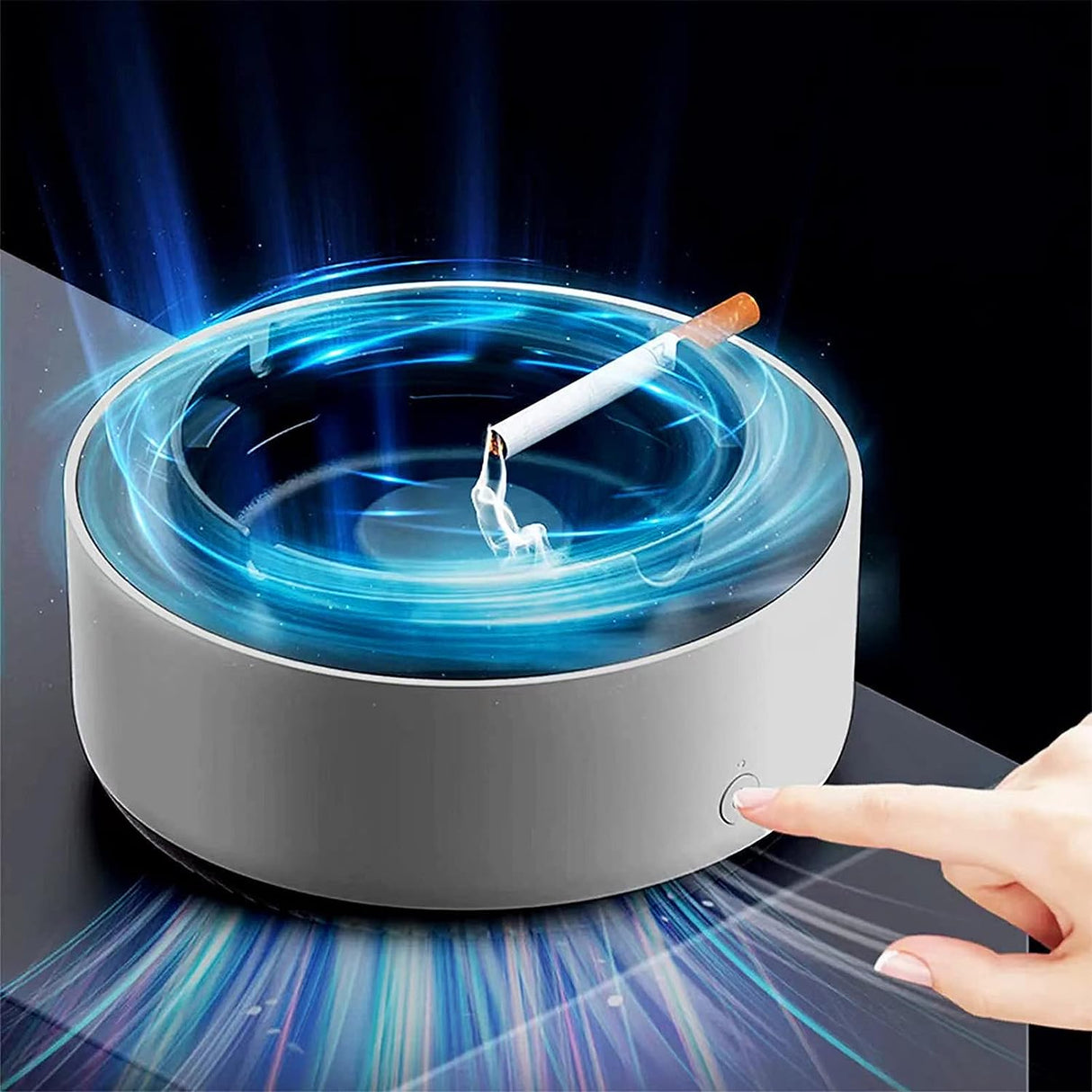 Smoke Removal Air Purifier Ashtray with Advanced Filtration System – Stylish Indoor Odor Eliminator for Clean Air