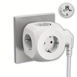 Compact Portable Power Socket Cube with 5 Electric Connections – Lightweight and Safe for Home, Office, and Travel