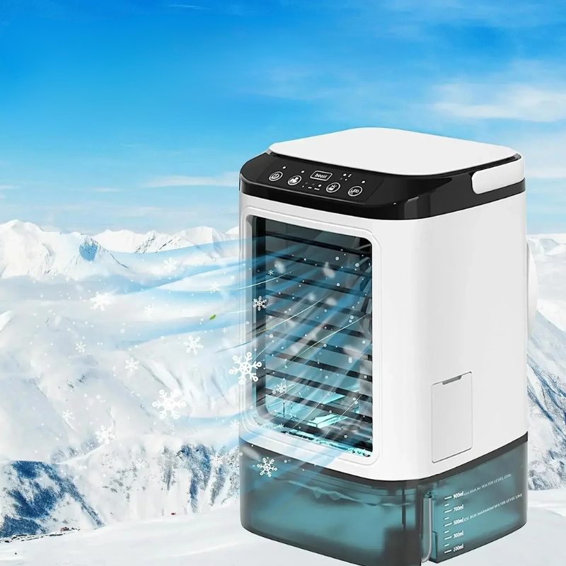 3-course portable air conditioning with ultrasound cooling