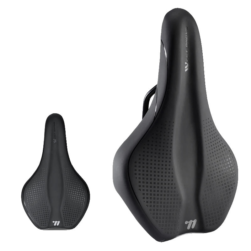 Shockproof Bicycle Saddle - Comfortable Bike Seat with Non-Slip Leather Cushion for Mountain and Road Bikes