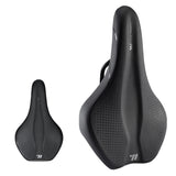 Shockproof Bicycle Saddle - Comfortable Bike Seat with Non-Slip Leather Cushion for Mountain and Road Bikes