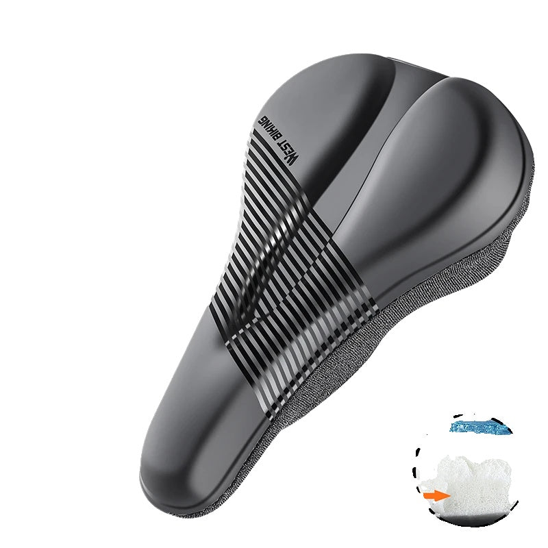 Wear-Resistant Bicycle Saddle Cover with Shock Absorption and Waterproof Design – Soft Bike Seat Cushion for Comfort