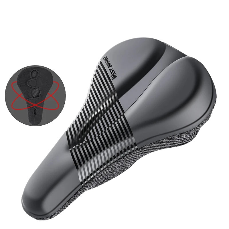 Wear-Resistant Bicycle Saddle Cover with Shock Absorption and Waterproof Design – Soft Bike Seat Cushion for Comfort
