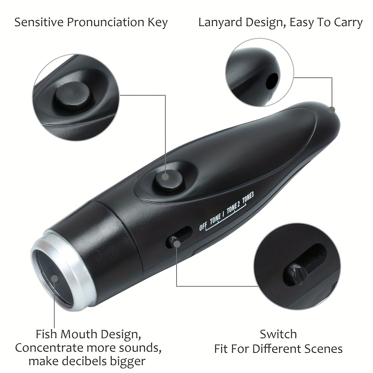 Handheld Electronic Flute with 3 Tone Options – Lightweight and Portable for Coaches and Referees