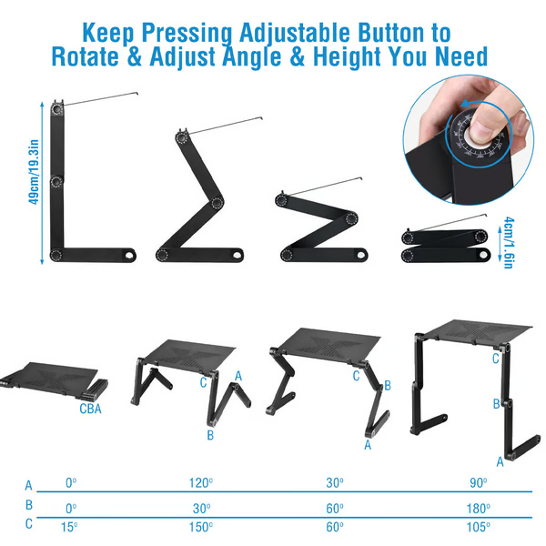 Ergonomic Laptop Flex Stand with Full Rotation