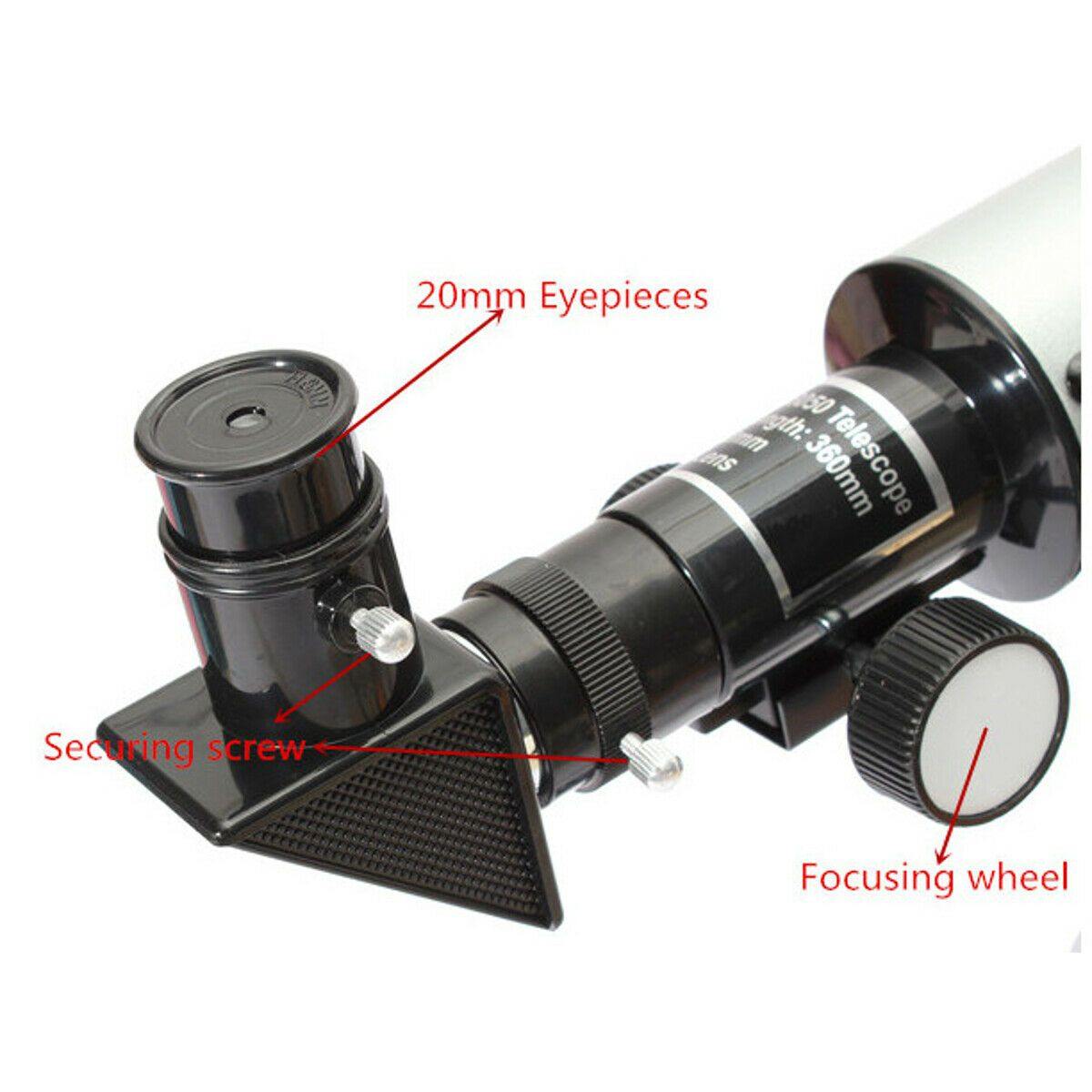 360x50mm Astronomical Telescope with 90x Zoom and Tripod
