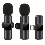 Wireless Lavalier Microphone for Video Recording and Live Streaming – Compact Design with High Sound Quality and USB-C Connection