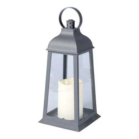 Set of 2 LED Camping Lanterns with Flickering Flame Effect