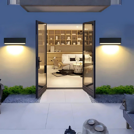 Vintage LED Outdoor Wall Lamp - Elegant Black Outdoor Lights for Gardens