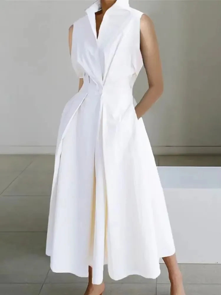 Womens Midi Dress with Chic A-Line Design & Comfortable Fit